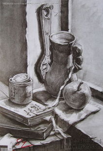 2014年四川美術(shù)學院設(shè)計類素描優(yōu)秀試卷17 通訊設(shè)備的藝術(shù)呈現(xiàn)